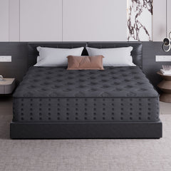 Tryagat 12” King Hybrid Mattress in a Box, Medium Firm King Size Mattresses, Cooling Gel Memory Foam Mattress with Individually Wrapped Pocket Coils, Pressure Relief